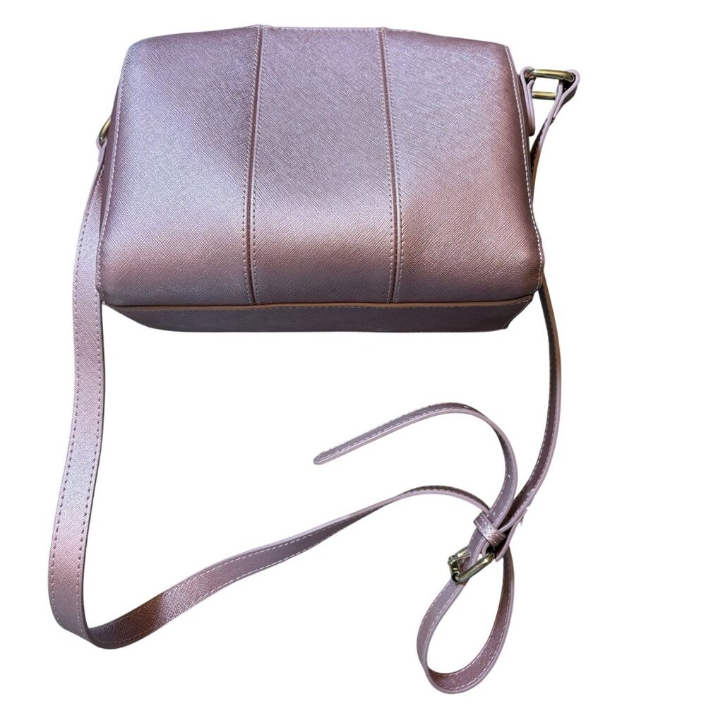 Joy Mangano RFID Leather Crossbody Bag With Adjustable Strap & Gold Hardware - Picture 2 of 12